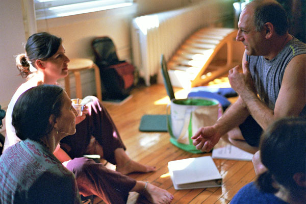 working with a small group at The Breathing Project